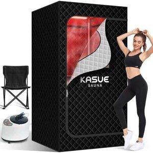 Portable Infrared Sauna Box for Home, 5-Layer Waterproof, XL Steamer, Folding...